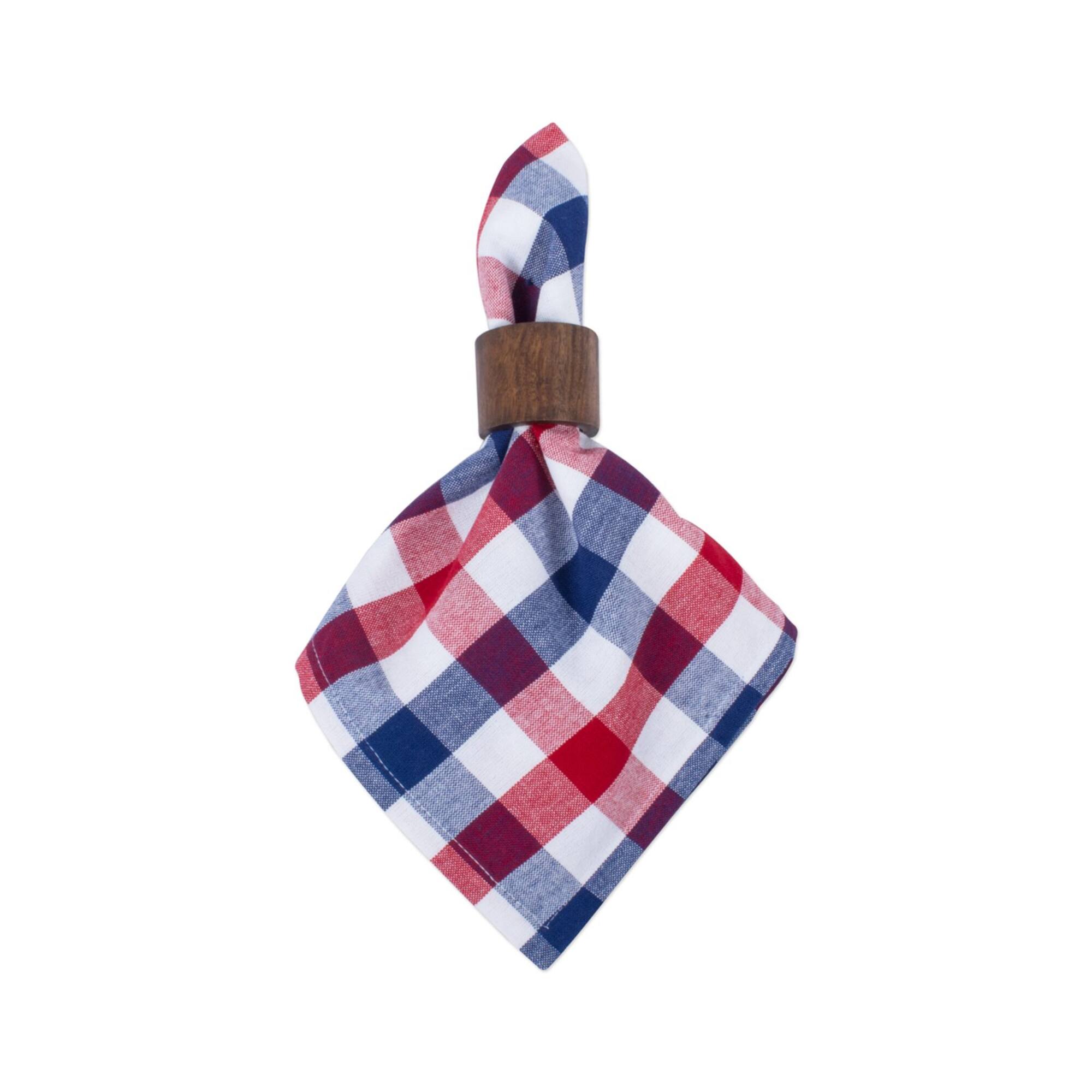 DII® Red & Blue Check Cloth Dinner Napkins, 6ct.